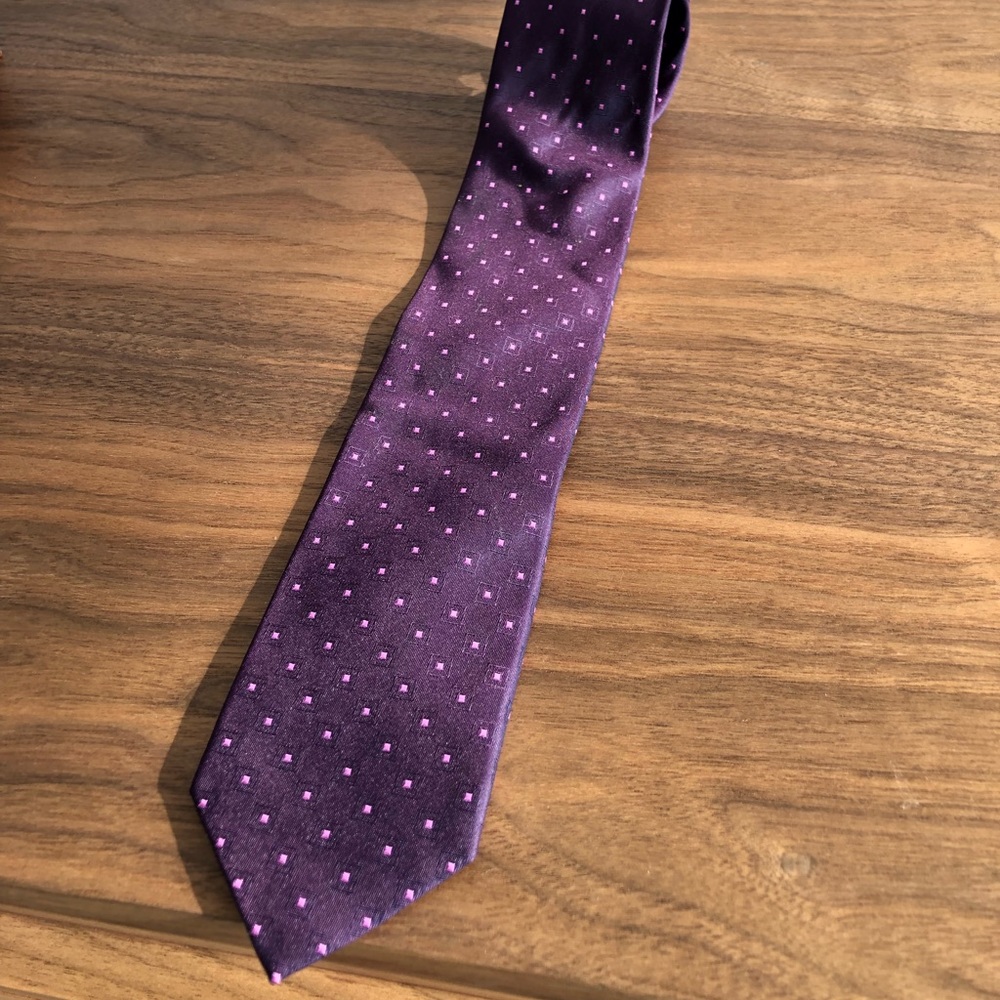 (Free with purchase) Silk purple tie